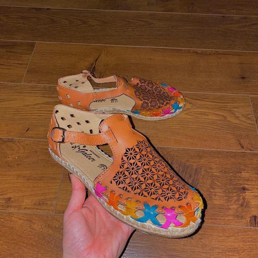 🌷handmade leather espadrilles from MX🌷